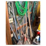 Hose, shovel, sledge, tile scoop etc