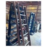 Vintage Wooden Step ladder turns into extension