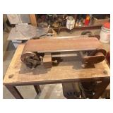Vintage 18ï¿½ belt sander on table Delco Motor