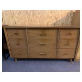 Vintage 9 drawer Wooden Dresser