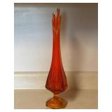 Vintage orange swung vase