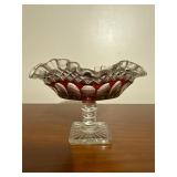 Vintage Westmoreland Wakefield pedestal compote