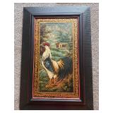 Large rooster scene wall art