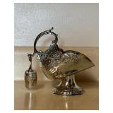 Vintage silver plate Sugar Scuttle &  Scoop