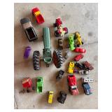 Vintage metal toy, tractors, Tonka truck, etc.