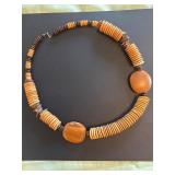 Vintage wooden beaded necklace