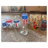 Vintage Pepsi, Coca-Cola, 1976 glasses