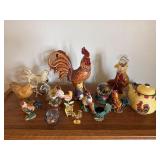 Rooster and hen Decor