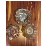Vintage iridescent, carnival glass dishes