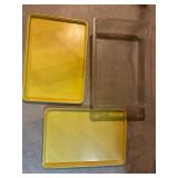 Electric knife, packing paper, trays, tub
