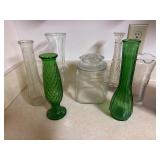 Flower vases, canisters