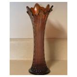 Vintage carnival swung glass vase