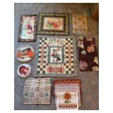 Quilted fall table decor