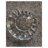 Vintage Federal glass, carnival egg plate