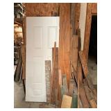 36ï¿½ white door slab, lumber & scrap