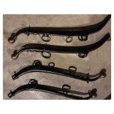 Vintage Horse Harness, Metal with brass tips