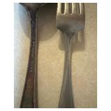 Vintage old company, spoon and nickel silver fork
