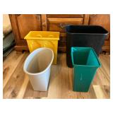 Vintage plastic waste cans
