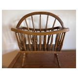 Vintage wooden magazine rack