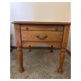 Pair of matching Solid wood end table with drawer