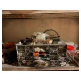 Vintage Hardware box with drawers & hardware
