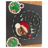 Vintage Christmas jewelry etc