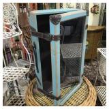 SM.WOOD TRUNK STYLE WALL CABINET, GLASS DOOR