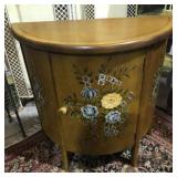 PAINTED HALF ROUND SMALL CABINET