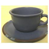 DANSK MESA SKY BLUE CUP & SAUCER SET PORTUGAL X6