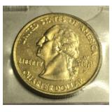 2003 14K GOLD PLATED MISSOURI QUARTER