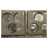 LOT OF 6 STEEL WAR PENNIES WHEAT 1943  D P S