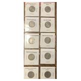 LOT 0F 10 WESTWARD JOURNEY NICKELS