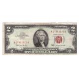 1963 $2 RED SEAL UNITED STATES NOTE CIRCULATED