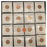 LOT OF 16 B U OLD LINCOLN CENTS  1960D '61D '74P +