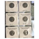 LOT OF 6 BRILLIANT UNCIRCULATED JEFFERSON NICKELS