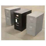 (3) 2-Door Metal File Cabinets