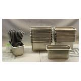 (20) Stainless Steel Food Pans & (10) Lids