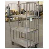 Collapsable 3-Shelf Rolling Rack