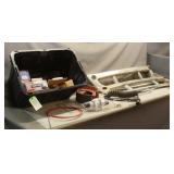 Tote with Assorted Vehicle Parts