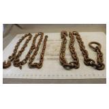 (2) Chains w/ Hooks Approx 8ft & 6in and 6ft &10in