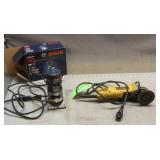 Bosch Palm Router & DeWalt Angle Grinder