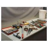 Bucket of Assorted Hand Tools