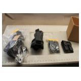 (2) Right Handed Holster Belts & (2) Double Mag
