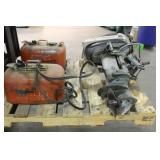 Evinrude 18HP Boat Motor & (2) Gas Cans
