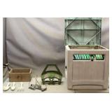 (2) Hose Reels (1) W/ Hose & Garden Tools W/ Mole
