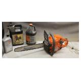 16' Husqvarna Chainsaw w/ (3) Partial Jugs of Bar