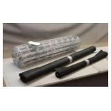 (2) Rolls of Landscape Fabric & Roll of Wire