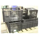 (8) Black Poly Storage Crates