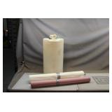 15-Gal Water Jug, Roll of Plastic & Paper