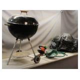 Weber Grill w/Cover, Hedge Trimmer & Hose Faucet/